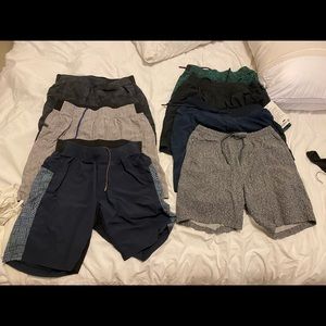 7 pairs of lululemon 9” shorts, Lined